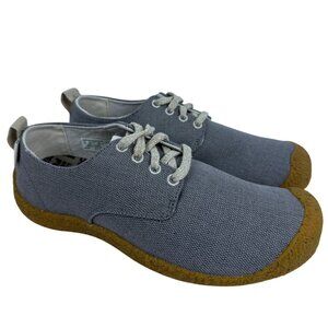 Keen Women's Mosey Derby Casual Canvas Shoes Grey Lace-Up Rubber Sole EU 40